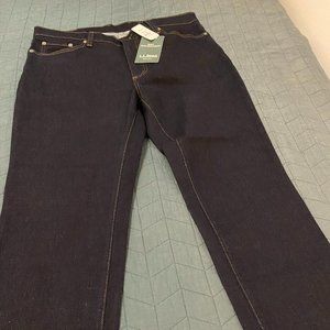 Mens LL Bean Dark Rinse Jeans NWT